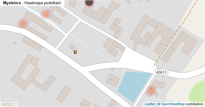 Mysletice - mapa podnikání