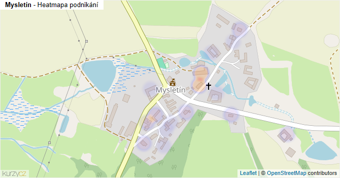 Mysletín - mapa podnikání