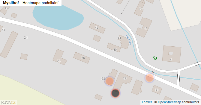 Mysliboř - mapa podnikání
