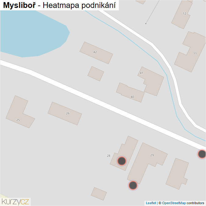 Mapa Mysliboř - Firmy v obci.