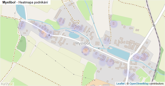 Mysliboř - mapa podnikání