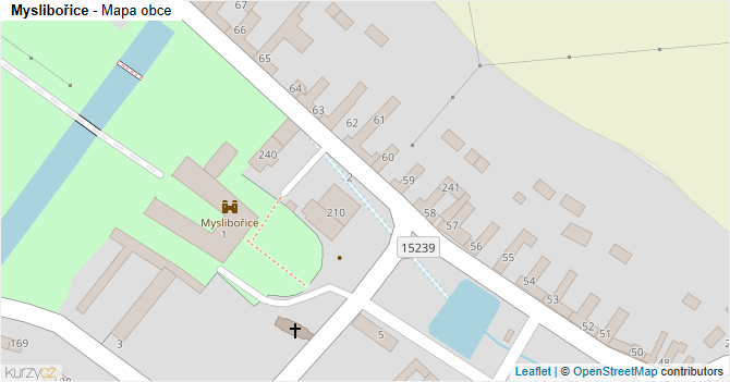Myslibořice - mapa obce