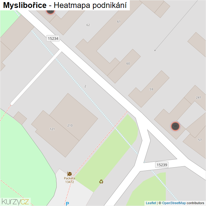 Mapa Myslibořice - Firmy v obci.