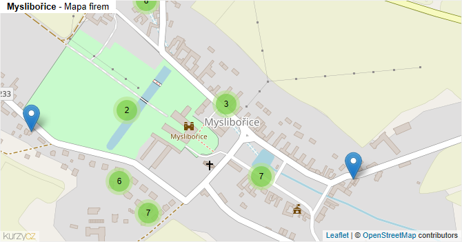 Myslibořice - mapa firem