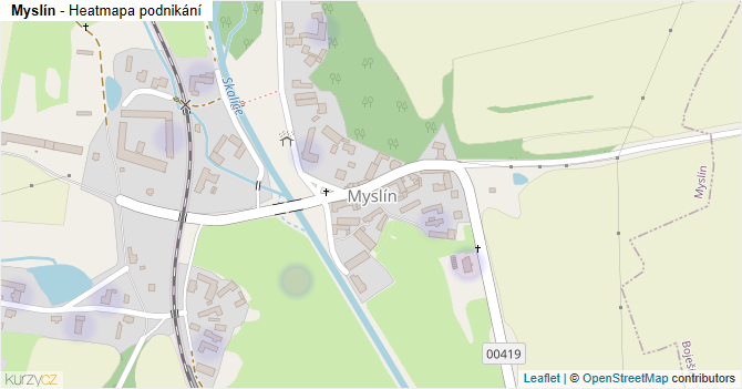 Myslín - mapa podnikání