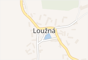 Loužná v obci Myslív - mapa části obce