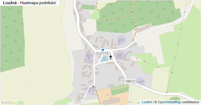 Loužná - mapa podnikání