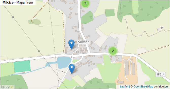 Milčice - mapa firem