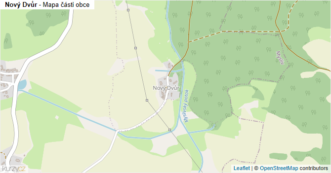 Nový Dvůr - mapa části obce