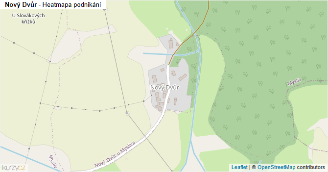 Nový Dvůr - mapa podnikání