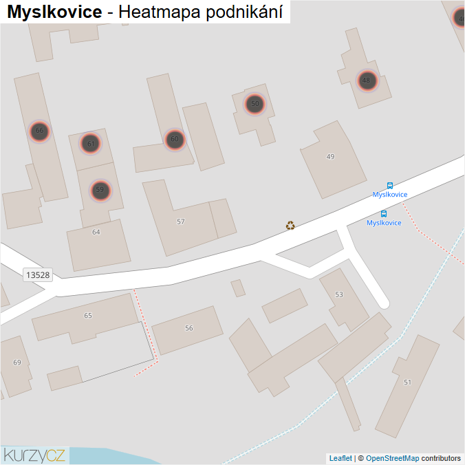 Mapa Myslkovice - Firmy v obci.