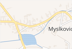 Myslkovice v obci Myslkovice - mapa části obce