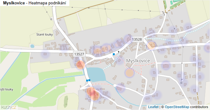 Myslkovice - mapa podnikání