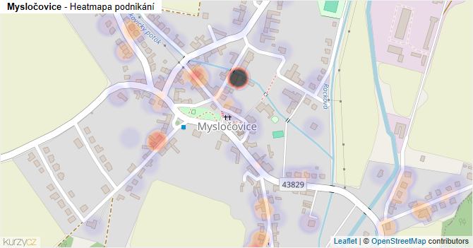 Mysločovice - mapa podnikání