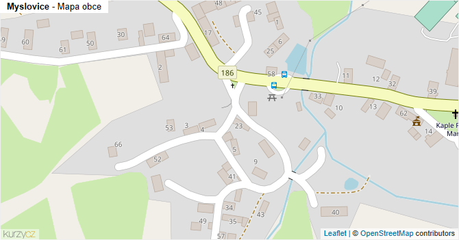 Myslovice - mapa obce