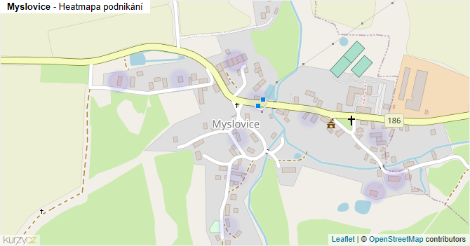 Myslovice - mapa podnikání
