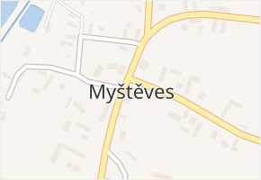Myštěves v obci Myštěves - mapa části obce