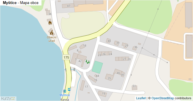 Myštice - mapa obce