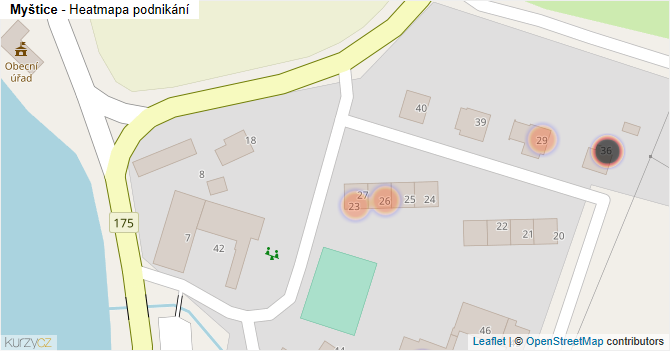 Myštice - mapa podnikání