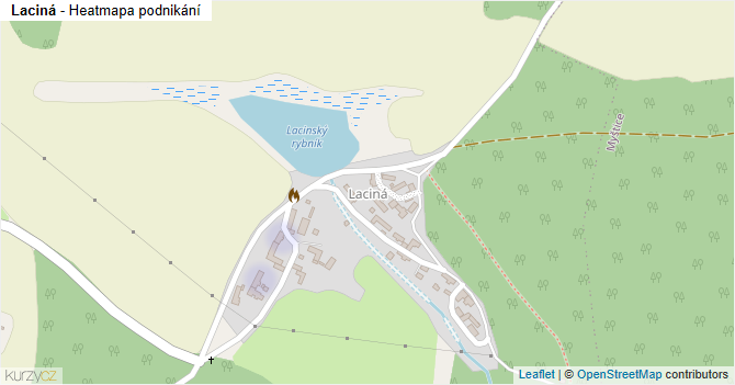 Laciná - mapa podnikání