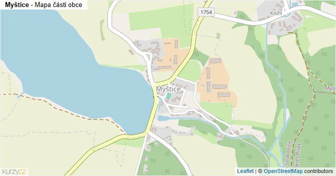 Myštice - mapa části obce