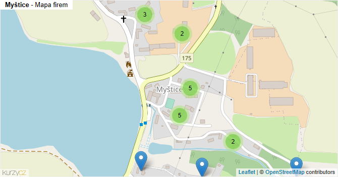 Myštice - mapa firem