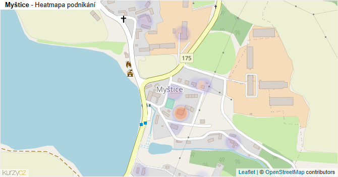 Myštice - mapa podnikání