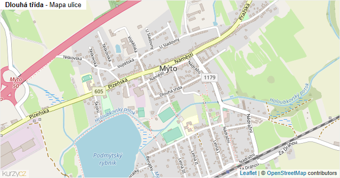 Dlouhá třída - mapa ulice