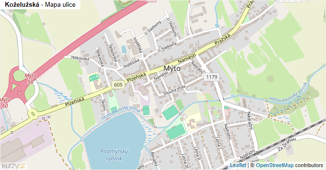 Koželužská - mapa ulice