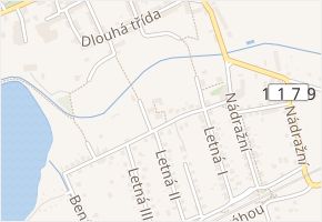 Letná v obci Mýto - mapa ulice