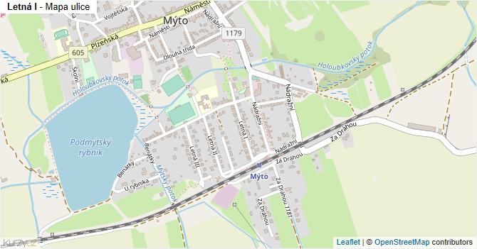 Letná I - mapa ulice