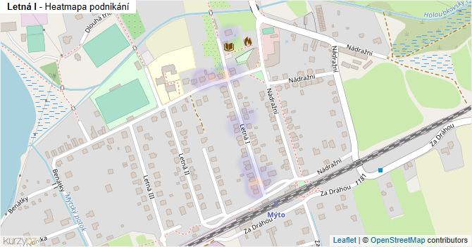 Letná I - mapa podnikání