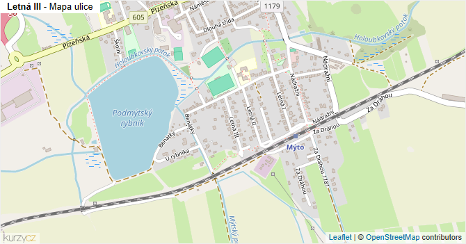 Letná III - mapa ulice