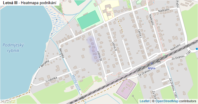 Letná III - mapa podnikání