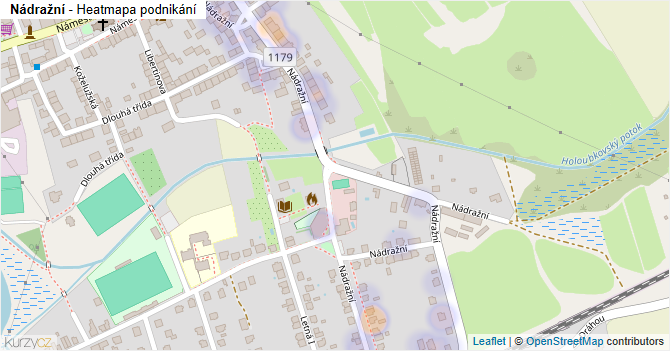 Nádražní - mapa podnikání