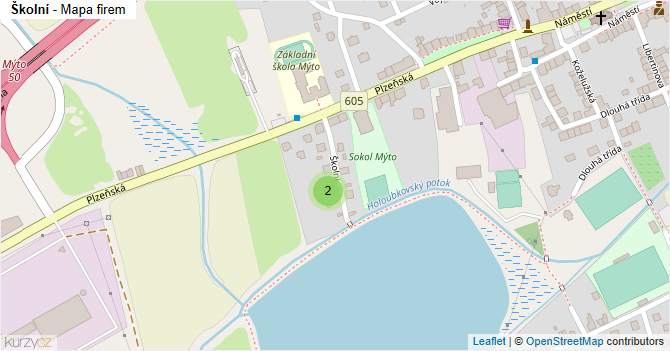 Školní - mapa firem