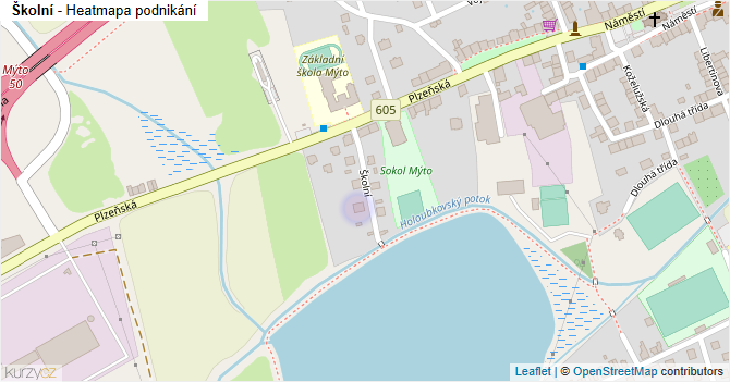 Školní - mapa podnikání