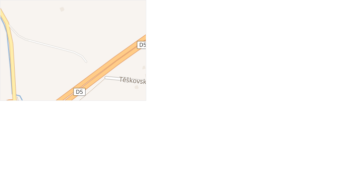 Těškovská v obci Mýto - mapa ulice