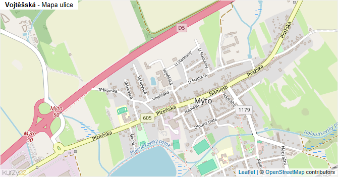 Vojtěšská - mapa ulice