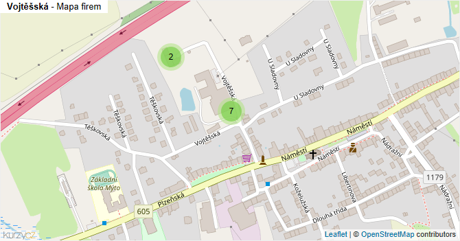 Vojtěšská - mapa firem