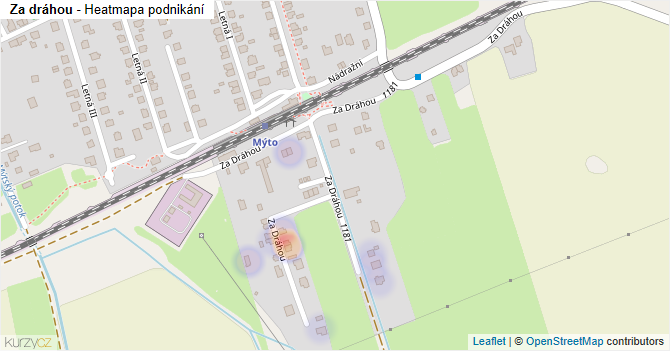 Za dráhou - mapa podnikání