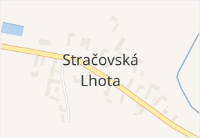 Stračovská Lhota v obci Mžany - mapa části obce