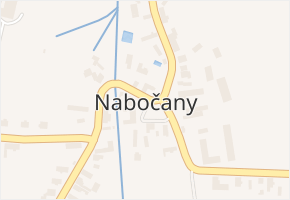 Nabočany v obci Nabočany - mapa části obce