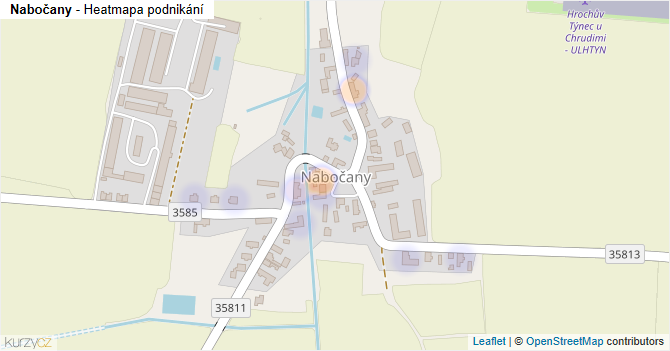 Nabočany - mapa podnikání