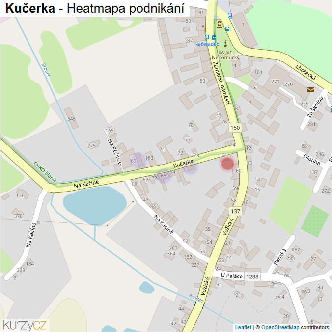 Mapa Kučerka - Firmy v ulici.