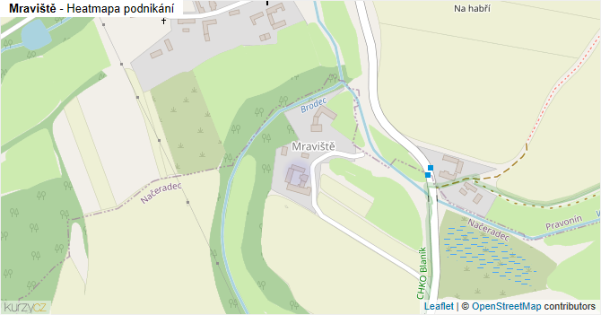Mraviště - mapa podnikání