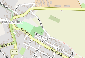 Na Vrance v obci Načeradec - mapa ulice
