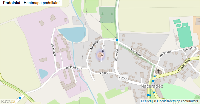 Podolská - mapa podnikání