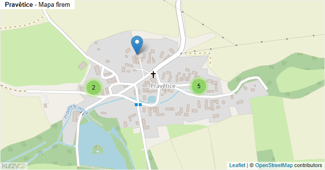 Pravětice - mapa firem