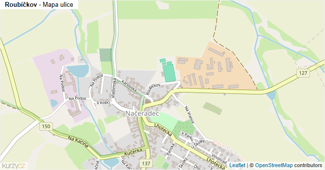 Roubíčkov - mapa ulice